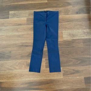 Real leather blue pants theory sz 2 cigarette crop skinny